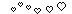 hearts, cute, black, small