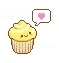 cute yellow cupcake