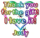 thank you for the gift judy