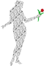 Woman with rose