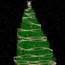 christmas tree in snow