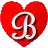 Heart Abecedary #B