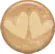 Brown hearts button