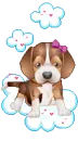 CUTE PUPPY ON CLOUDS
