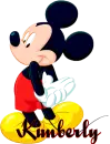 MICKEY WITH THE NAME KIMBERLY