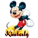 MICKEY WITH THE NAME KIMBERLY