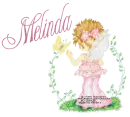 NAME MELINDA/GIRL WITH BUTTERFLY