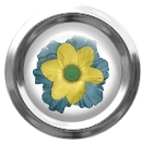 Yellow Flower Button