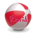 BEACH BALL WITH THE NAME DAVID