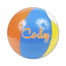 BEACH BALL WITH THE NAME CODY