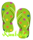 FLIP FLOPS WITH THE NAME KIMBERLY