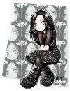 Goth girl alone
