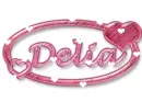 Pink heart name tag