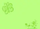 Sparkling green butterflies