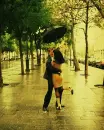 Couple in the rain