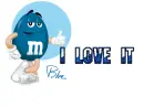 m&m blue-i love it