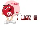 m&m red-i love it