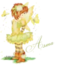 NAME ASMA/GIRL IN GREEN BUTTERFLYS