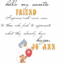 Hello my Sweetie..JO ann