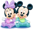 minny and mickey as babies