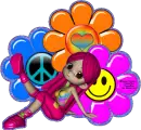 peace, love & happiness hippie chick