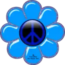 peace, love & happiness animated flower