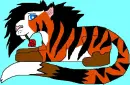 tiger with rose