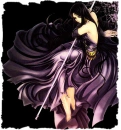 anime girl in black dress