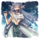 anime girl with flute