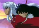 Kagome sleeping on InuYasha