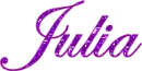 julia purple glitter name