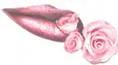 mouth and pink flower tube