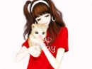 Girl and Cat