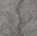 Chalk Broken Heart