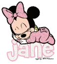 Jane Sleeping Baby Minnie Mouse