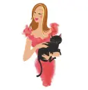 Woman and Cat