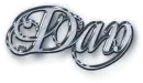 Classy silver blue name - Dan