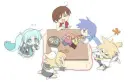 chibi vocaloids eating :D