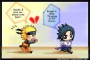 Naruto chasing Sasuke