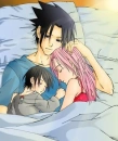 Sasuke,Sakura and thier son