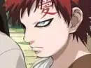 Sideway view of Gaara