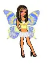 Fairy with blue and white wings