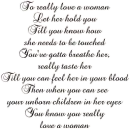 To Really Love A Woman