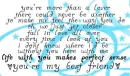 Your more than a lover, your my best friend