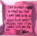 You left me