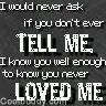 Tell me