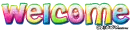 Welcome Rainbow Glitter Text