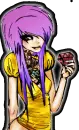 scene girl purple