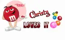 Christy loves it-m&m-red