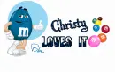 Christy loves it-m&m-blue